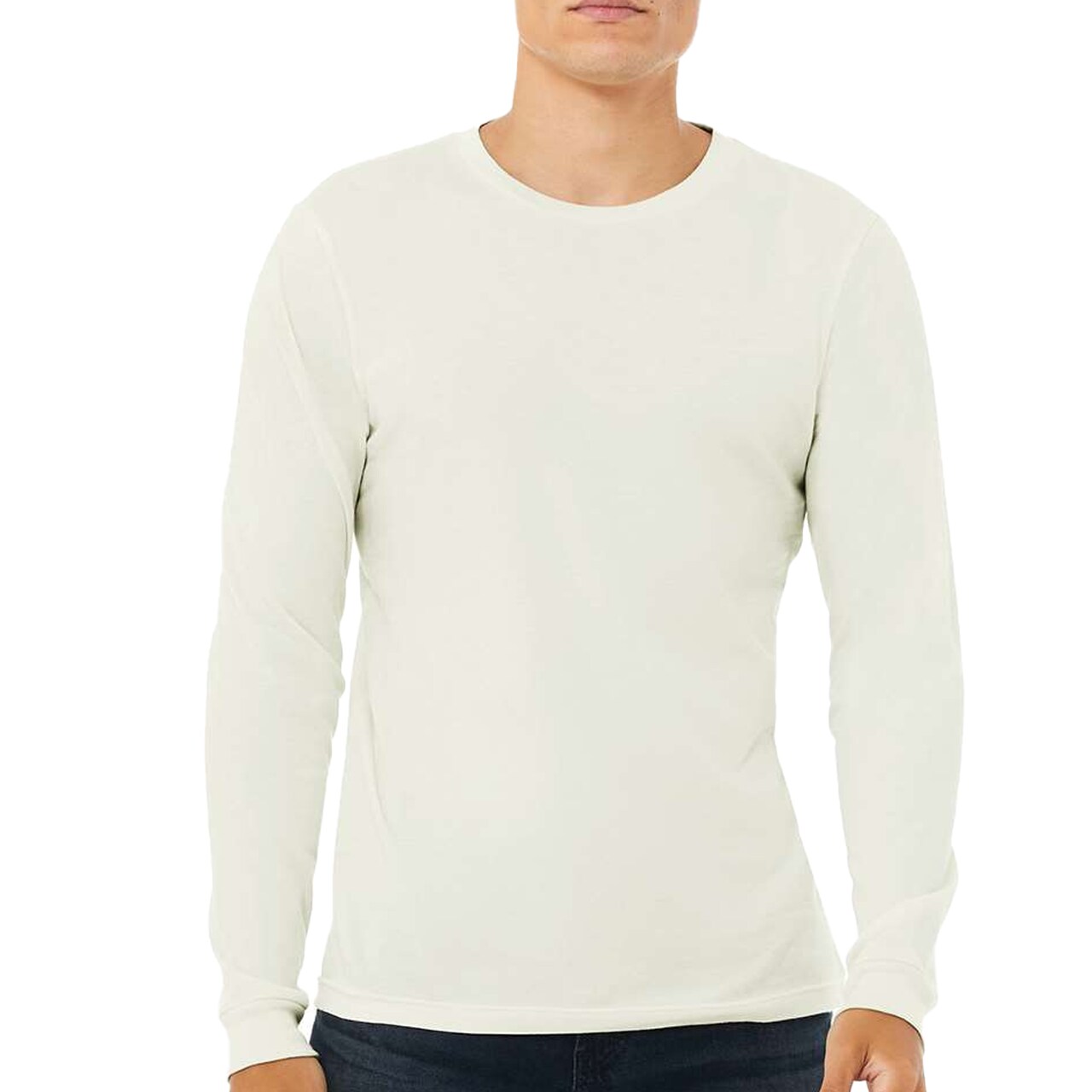 Bella + Canvas Long Sleeve T-Shirt, Men’s Heavy Cotton Jersey Tee